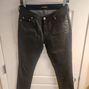 Roberto Cavalli Black Coated Skinny Jeans Size IT 42 (US 6-8)